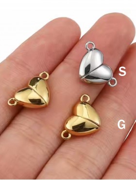 Heart Shaped Necklace/Bracelets/Clothes/Scarves Multi-Use Strong Magnet (6 PCS)